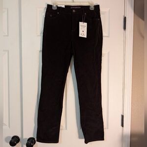 NWT Gloria Vanderbilt Amanda Slim Velvet Pants Size 6 Short